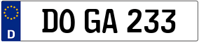 Trailer License Plate